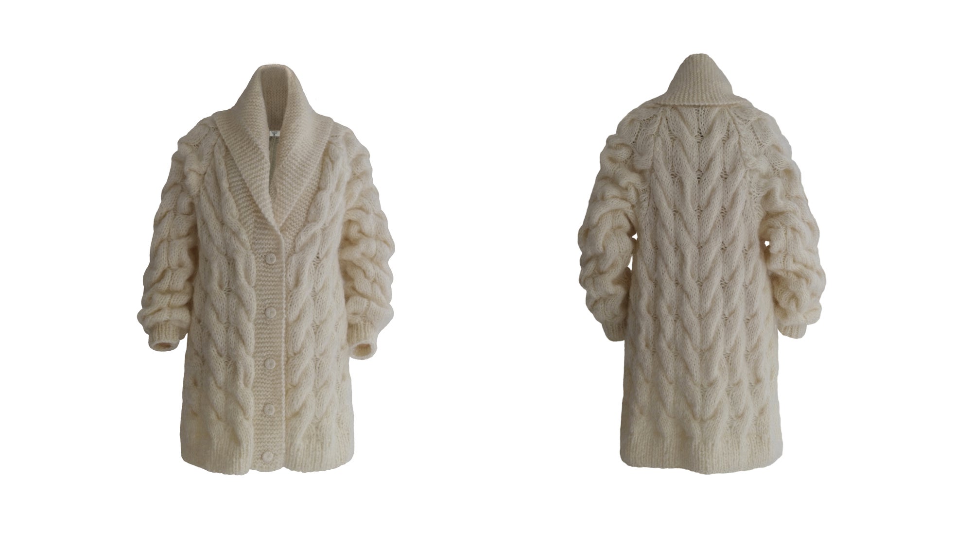 STEPHANIA-ECRU-BLACK-CHARLOTTE-MULLOR-TRICOT-KNIT-LAINE-WOOL-MOHAIR-FAIT-MAIN-HANDMADE-KNITTWEAR-PULL-CARDIGAN-COAT-ETOLE-MADE-IN-FRANCE