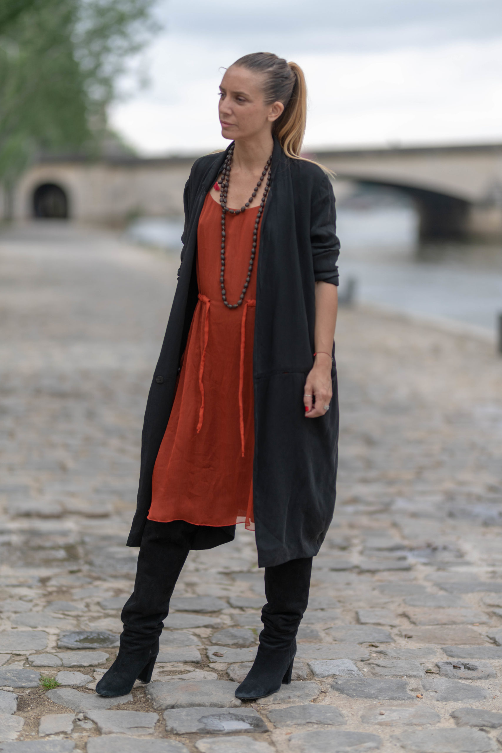 CHARLOTTE MULLOR ROBE VERONICA TERRACOTTA