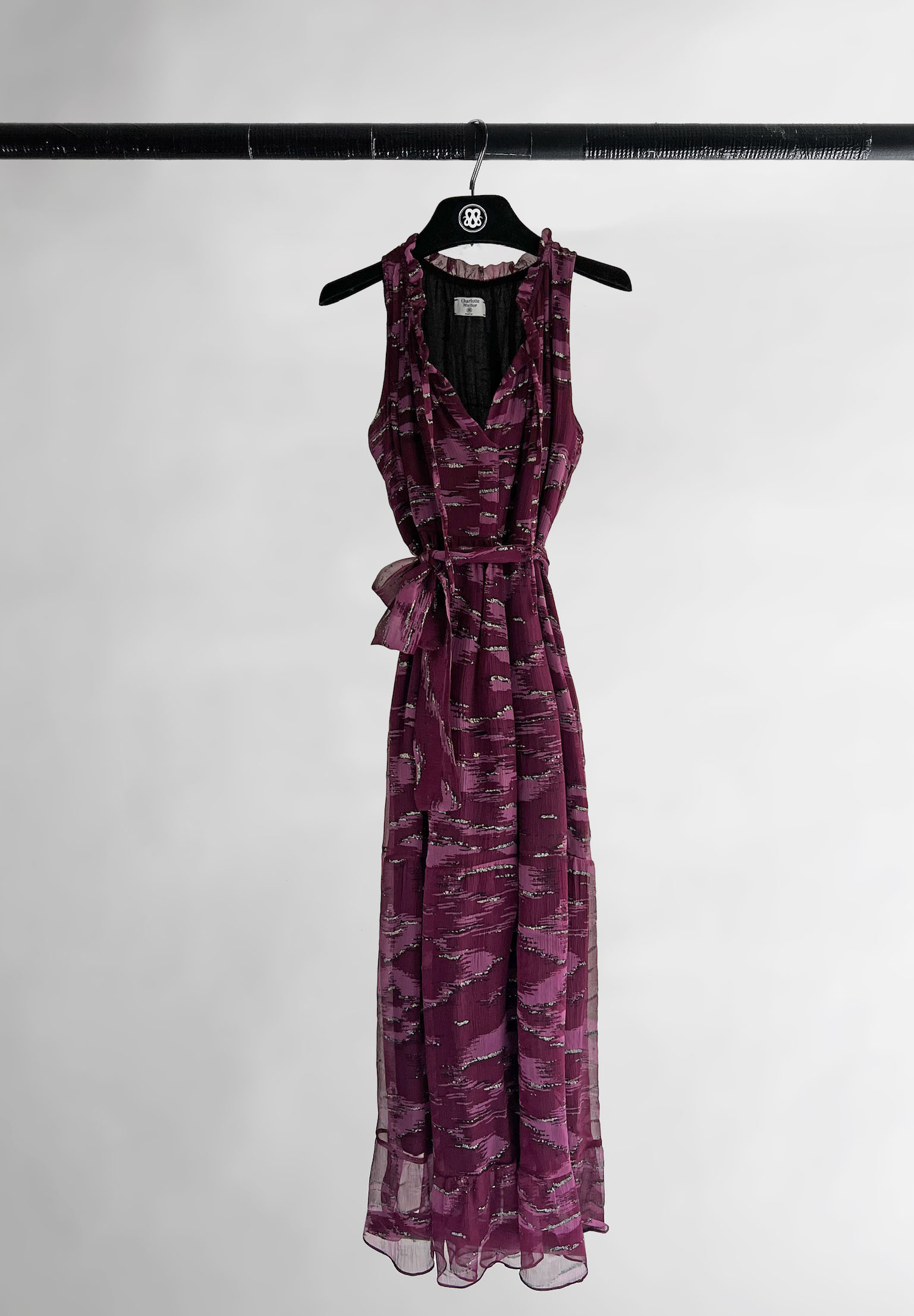 CHARLOTTE MULLOR ROBE MILA CAMOUFLAGE VIOLET